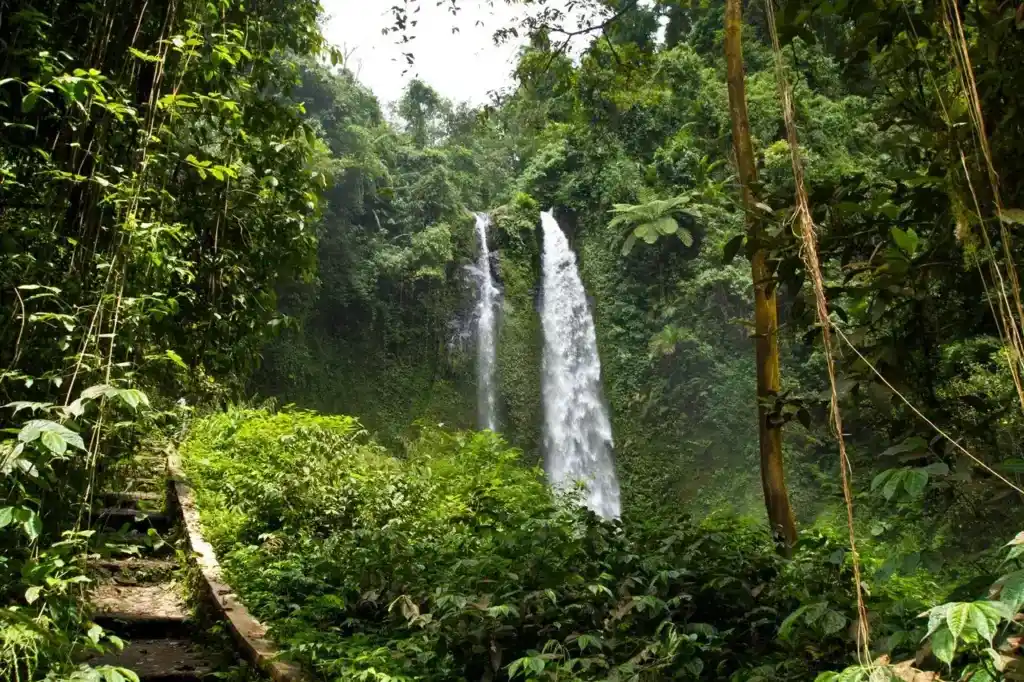 amazing waterfall in lombok