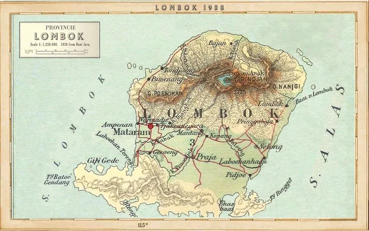 Map of Lombok