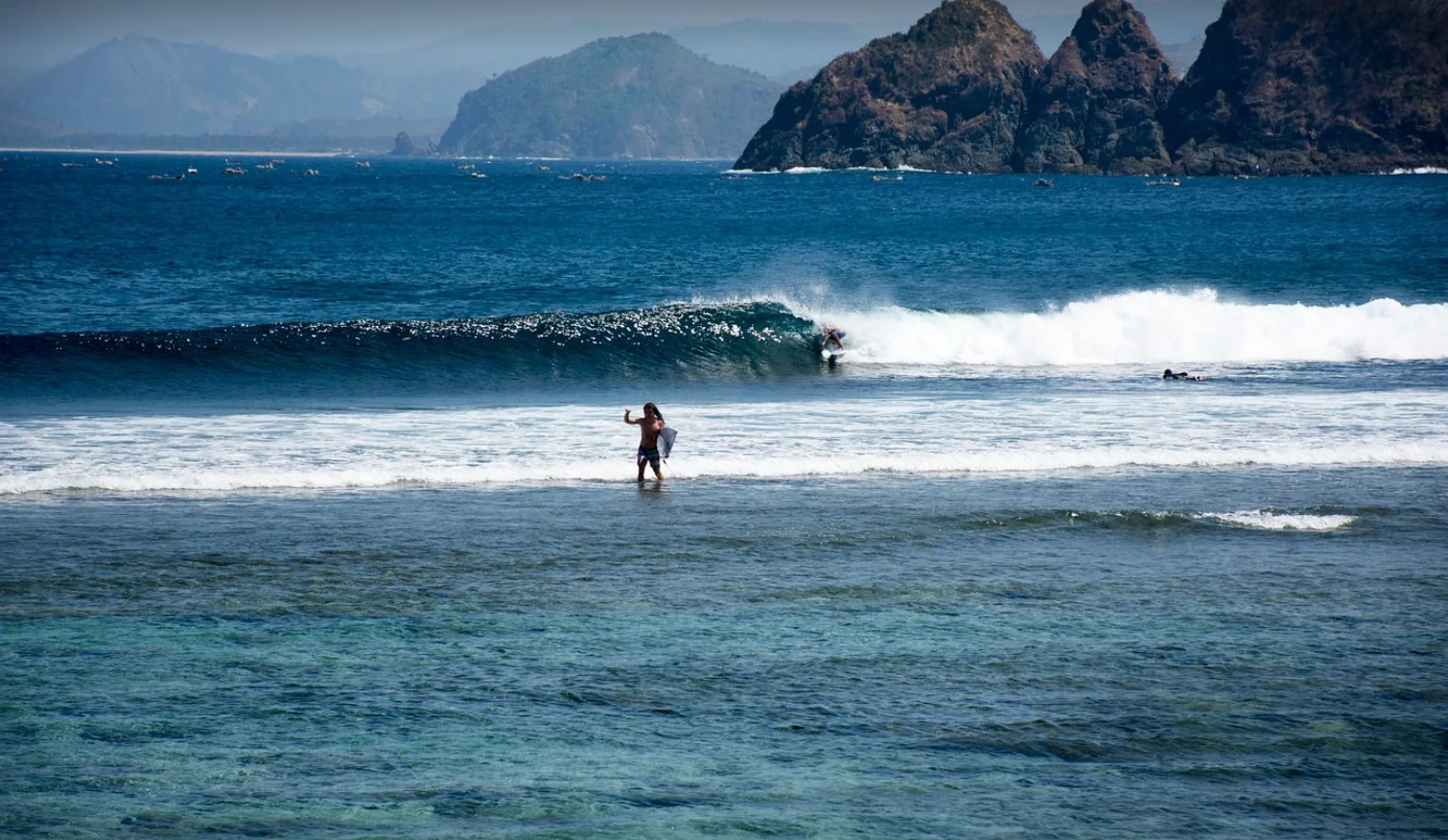 Wild waves at Mawi Beach in South Lombok, a wilder day on this itinerary